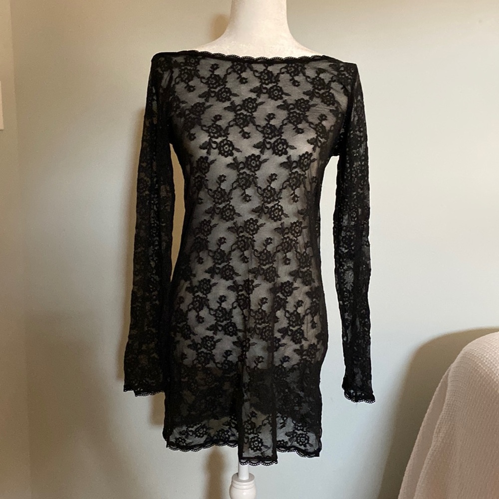 Fabulous black lace nightie